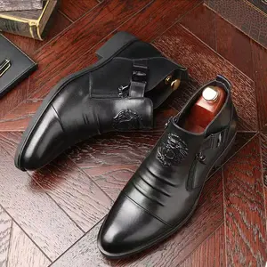 Men's formal shoes, wear-resistant and non-slip business casual shoes, bright-colored classic formal shoes, suitable for all occasions Trendy Pointed Toe Soft Toe Footwear