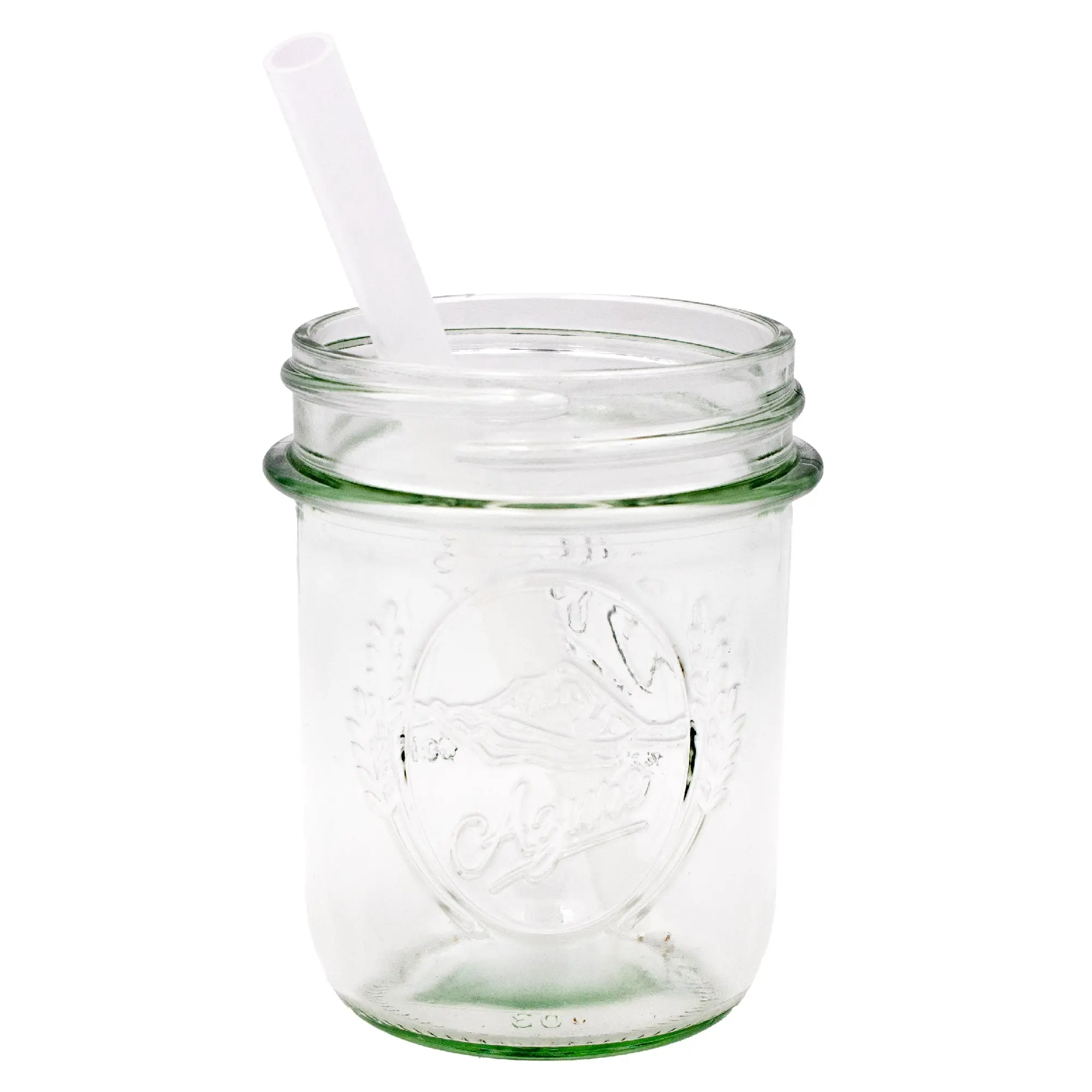 Short 5 3/4" Silicone Reusable Straws for Half Pint Mason Jars 10 Pack