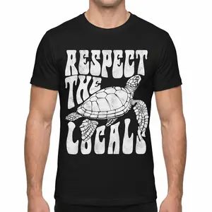 Respect The Locals Ocean Shirt Sea Turtle Graphic Tee Ocean Animal Conservation Shirt Ocean Lover Gift Marine Life Awareness Apparel Coastal Nature Sweatshirt Seaside Summer Top