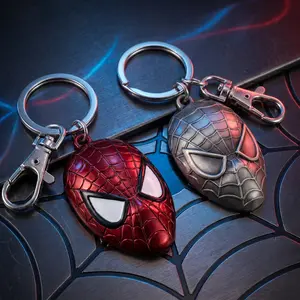Marvel Spiderman Head Keychain 1Pc Official Licensed Zinc Alloy Material Durable Everyday Use Wonderful Gift Fans Authentic Quality Backpack Decor