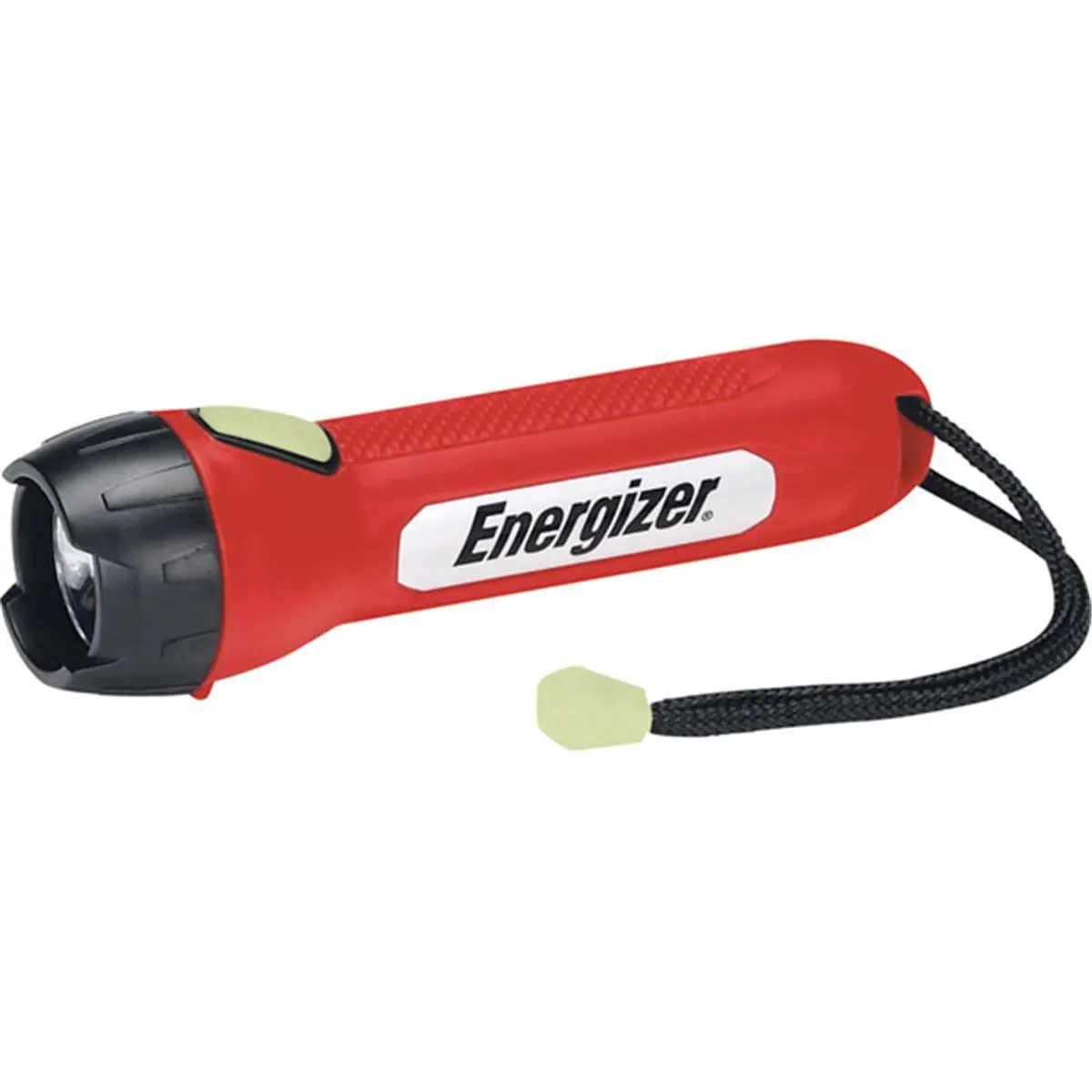 Energizer Weather Ready WRWP21E LED Flashlight - Glow-in-the-Dark Feature, Push-Button Operation, Included Batteries, LED Lights, Attached Lanyard