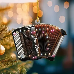 Personalized Accordion Ornament, Accordion Player Decor,Musician Lover Gift,Musician Decor,Music Lover Gift,Christmas Hanging Ornament Gift
