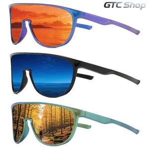 3-Piece Set Large Frame Wrap-Around Sunglasses, UV400 Anti-UV Polarized Riding Goggles, Full Coverage Protective Eyewear for Cycling Outdoor Sports Daily Riding Activities