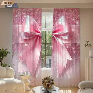 Elegant Curtain Set, 2pc Window Curtain Drapes for Living Room Bedroom Balcony Kitchen Shower, Fashion Home Decor, All-Season Use