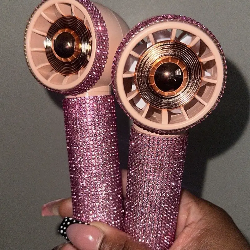 Rhinestone fan Luxury pink Rhinestone fan Luxury pink