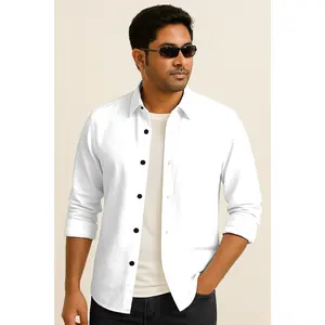 White Long Sleeve Cotton Shirt – Formal & Casual Wear