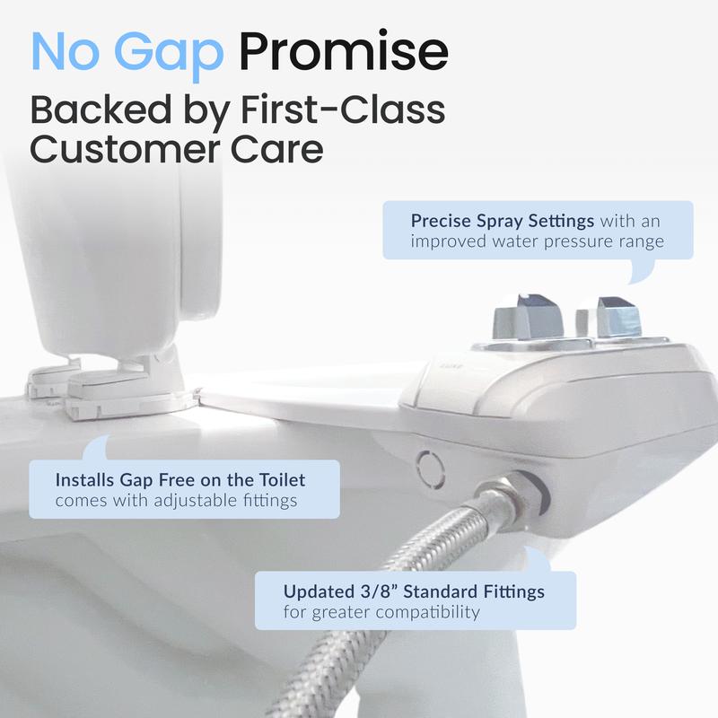 LUXE Bidet NEO 120 Plus - Rear Wash Only, Bidet Attachment for Toilet Seat, Easy Slide-in Install, Patented 360° Self-Clean, and Flip Feature