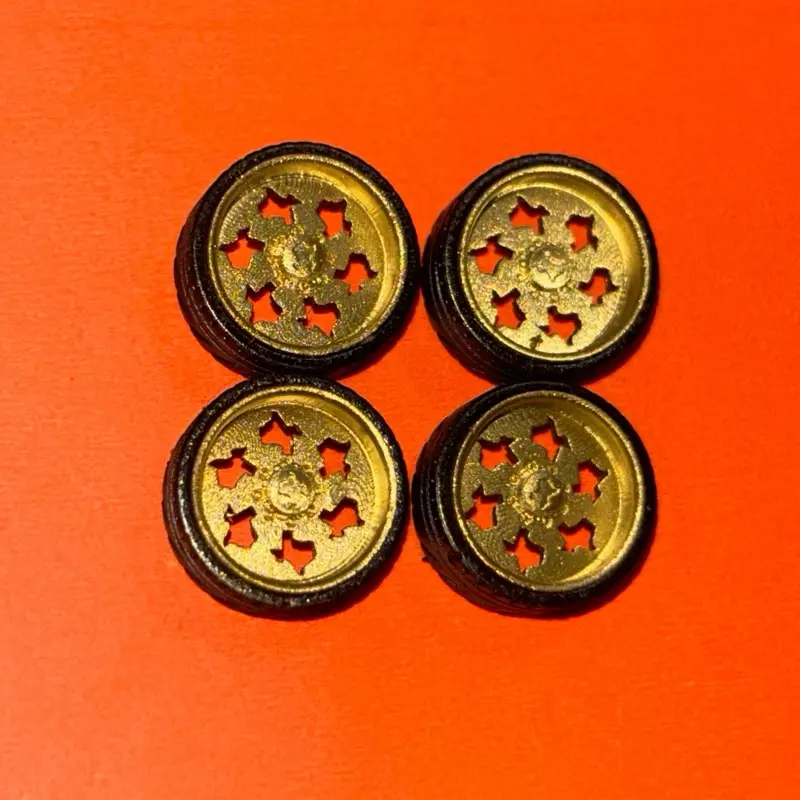 12x5mm rims 1/64 scale (Texas gold)