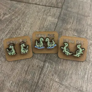 Loch Ness Monster Earrings - Cryptid Cutie series