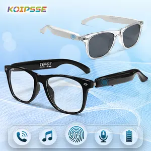 KOIPSSE smart glasses translation headphones TWS wireless smart device HIFI sound quality multi-function glasses BT5.4 black technology glasses unisex dual touch rechargeable long battery life can make phone calls sunglasses play music headphones