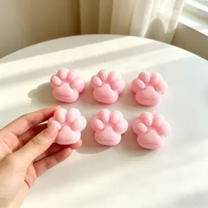 6pcs Mini Cute Kitten Paw Stress Relief Toy Pinch Play LY358