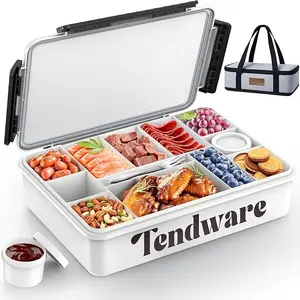 Tendware Portable Chilled Snack Box with Ice Pack Tableware Not Specified for On-the-Go Snacking Ideal for Picnics Travel or Daily Use