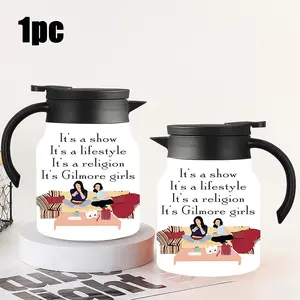 1pc 34oz Stainless Steel Thermal Insulated Mug "Gilmore Girl's Coffee Pot" with Handle and Removable Filter. Large Capacity, Suitable for Various Occasions. Personalized Gift Stainless Steel Thermos