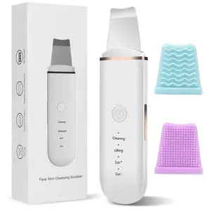 Electric Facial Skin Scrubber, Comfort Facial Deep Cleansing Tool, Skin Spatula, Facial Silicone Pore Cleaner, Rechargeable Electric Face Cleanser, USB Chargeable Ultrasonic Facial Pore Cleaner, Beauty Gifts, Skincare Tools