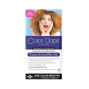 Color Oops Fix & Fortify Bond Rejuvenating Hair Color Remover – Bleach-Free Dye Remover with Charcoal Shampoo & Repair Masque