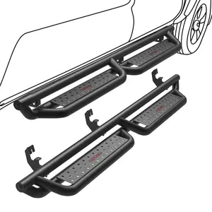 OEDRO 6'' Running Boards Compatible with 2015-2026 Chevy Colorado/GMC Canyon Crew Cab, Bolt-on Drop Side Step, Black Powder Coated All-Steel Nerf Bar