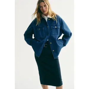 H&M Corduroy-collar denim jacket