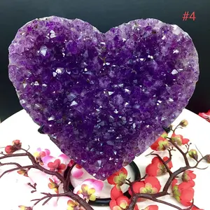 # 1  amethyst clusters heart  ornaments