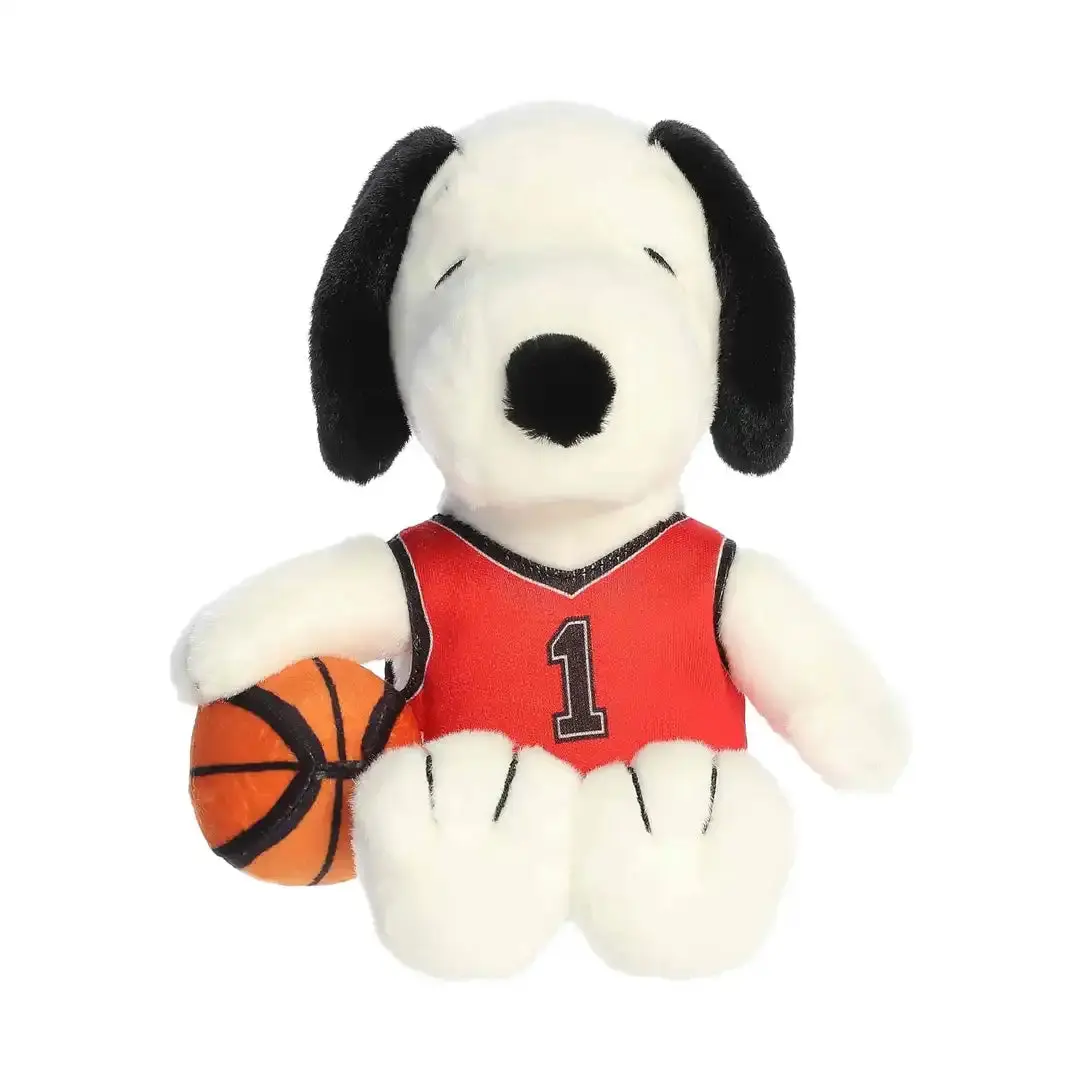 Aurora 8" Adorable Snoopy Basketball Stuffed Toy - High-Quality, Durable Materials, Soft Fabric, Beanless Plush Lineup, Collectible for Toys & Hobbies Enthusiasts