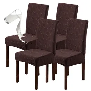 solid color Waterproof jacquard chair covers, Set of 4/6, stretch Fit for Dining & Kitchen Chairs. Washable Fabric, Pet & Spill protective cover #TikTokShopHolidayHaul