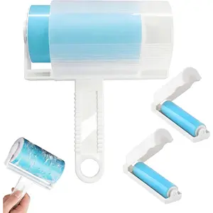 Washable Reusable Lint Roller 3 Pack, Portable Travel Sticky Dog Cat Hair Remover Cleaner with Cover Include Large and Mini Size for Clothes, Pet Hairs, Carseats