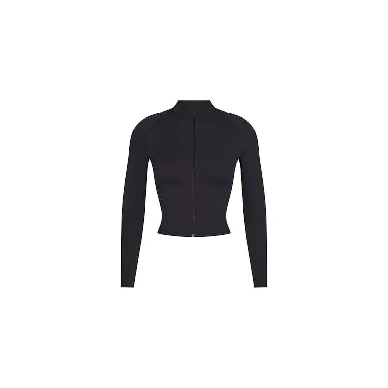 Nike x SKIMS Women's Matte Mock Neck Full Zip Jacket Obsidian (women) by StockX