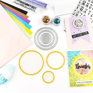 1.5" 2.5" 3.5" Circle Shaker Panes / Circle Frames Cutting Dies For DIY Shaker Cards Making Clear Shaker Covers To Add Dimensions To Your Craft Projects
