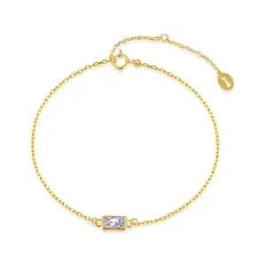 EAMTI 925 Sterling Silver Cubic Zirconia Wedding Bracelet Dainty Jewelry Gifts for Women Mother's Day/Birthday/Anniversary Day/Valentine’s Day