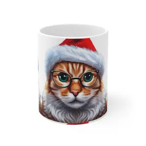 Catmas Cheer Mug - A Purrfect Blend of Festivity and Whimsy funny gift