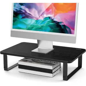 MS01 Height Adjustable Monitor Stand Riser, Laptop Stand for Monitor, Computer, Laptop, Printer, Black