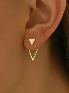 Women's Fashion Earrings, Stud Earrings Jewelry, Vintage Style Triangle Design, Elegant Minimalist Earrings, Perfect for Daily Wear & Special Occasions, Ideal Gift for Her