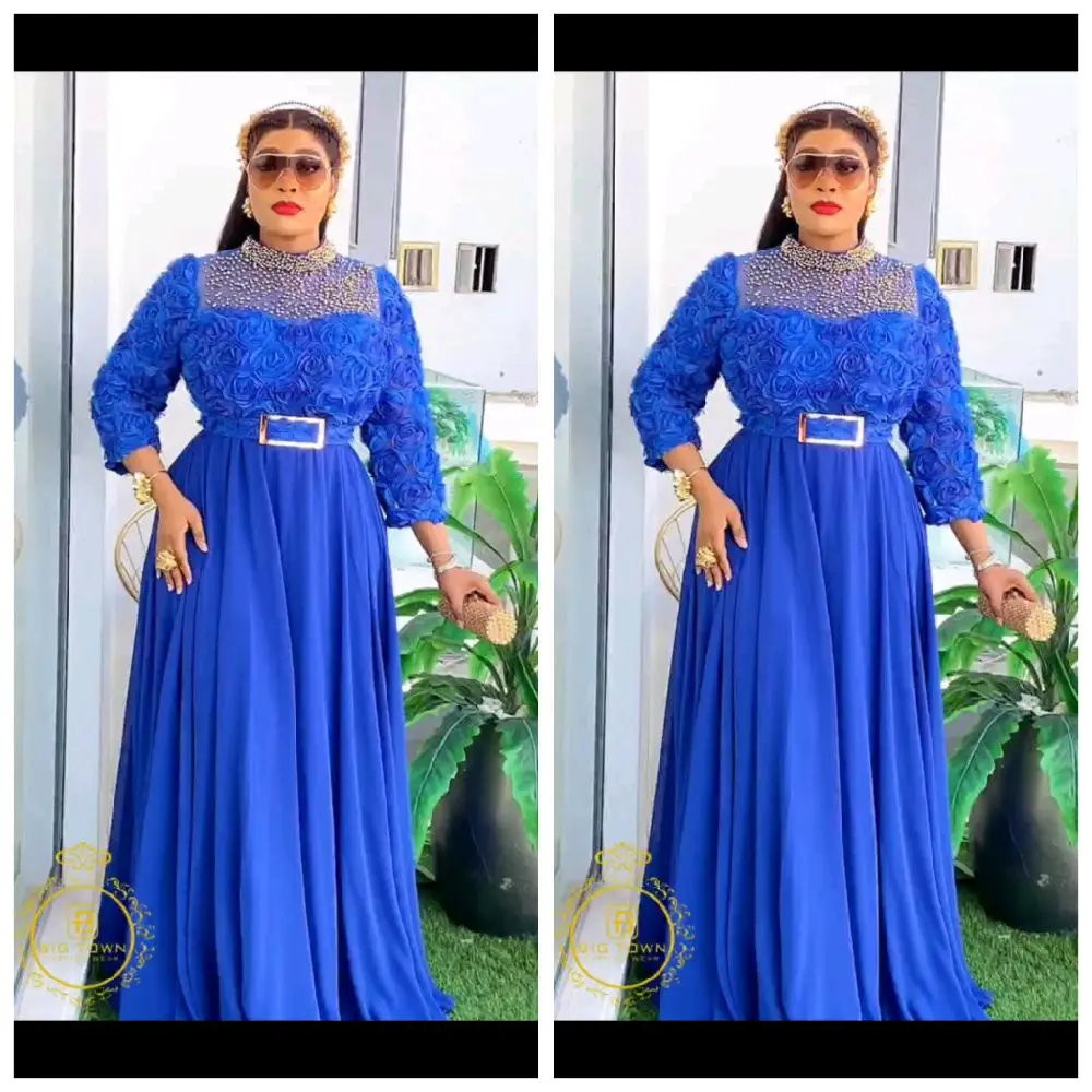 Women's Luxury Solid Formal Wear Wedding Guest Gown Dresses - Comfortable Fabric, Style Options, White/Red/Royal Blue Colors, Sizes L-XL-XXL-3XL
