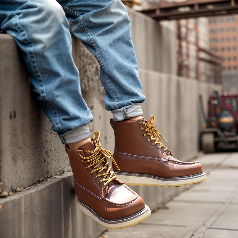 DieHard Men's Stylish Classic 6" SureTrack Soft Toe Leather Slip Resistant Durable Breathable Work Boot 84994 Shoe Footwear botas para hombres boots for men mens boots work boots