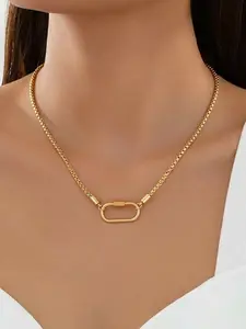 Waterproof Non-Tarnish Silver Color Necklace, Hypoallergenic Stainless Steel Jewelry, Durable & Comfortable Accessory for Daily Wear