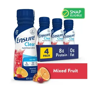 (3 pack) Ensure Clear Nutrition Drink, Mixed Fruit, 10 fl oz, 4 Count