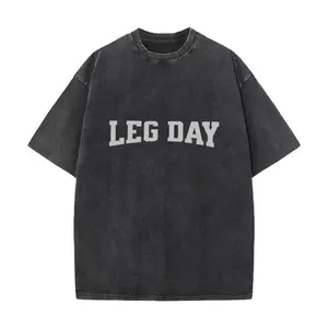 Leg Day Gym Oversized Shirt – Washed Style Fitness Tee