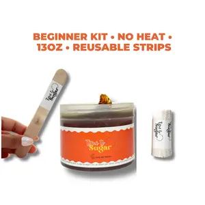 Sugaring Hair Removal Kit 13oz – Soft Paste | Gentle on Skin | Beginner Friendly| Washable Strips | At-Home Use