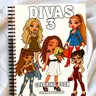 Divas 3 Coloring Book Spiral: 30 Coloring Pages, Fashion Dolls