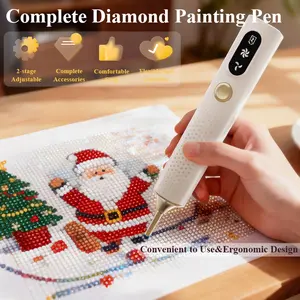 Electric Diamond Painting Pen Cordless Diamond Art Vacuum Pen Rechargeable with 2-stage Adjustable Suction Mode for Adults & Kids Complete Accessories
