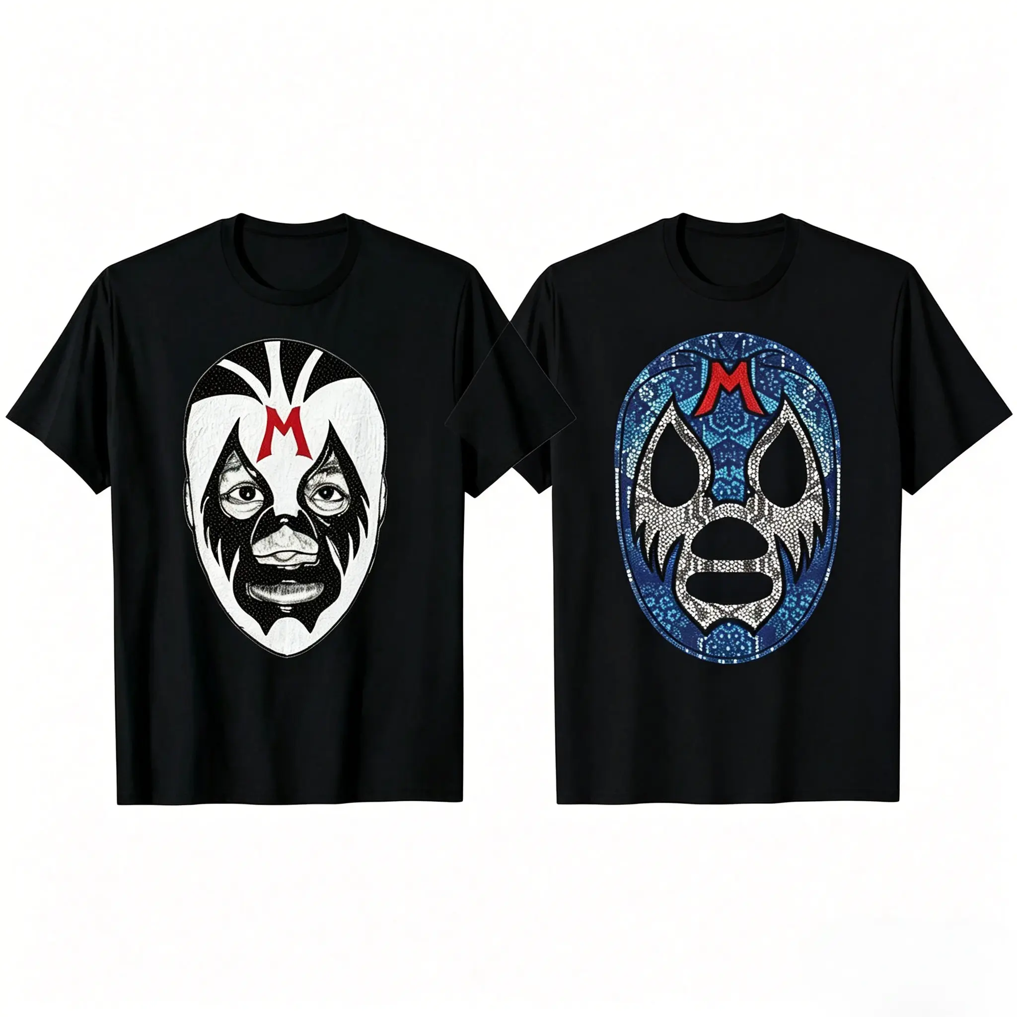 Men's Mil Mascaras Mexican Movies Wrestler Legend Tee, Mil Máscaras T-Shirt 100%Cotton , Short Sleeves, Relaxed Fit Mil Máscaras T-Shirt