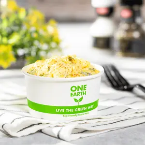 Karat Earth Eco-Friendly 6oz Paper Cold/Hot Food Container (90.8mm), Generic Print - 1,000 pcs