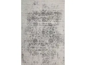 HomeRoots 478969 5 x 8 ft. Beige Oriental Distressed Stain Resistant Rectangle Area Rug