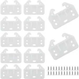 Drawer Slides Floor Mounting, Pack of 12 Plastic Drawer Rail Rail Bottom Guide