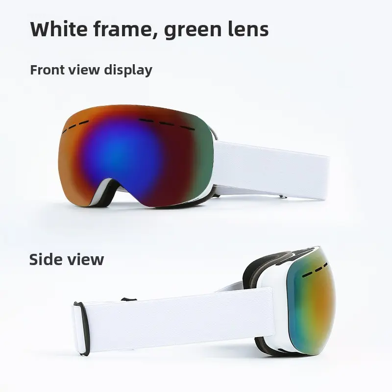 White frame, green lens