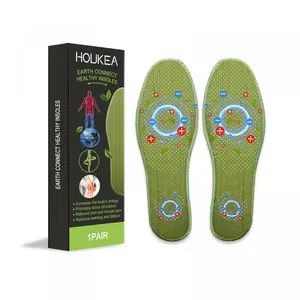 Houkea Insoles Soft plaid Elastic Insoles Outdoor Sports Running Relieve Body Discomfort Care Insoles