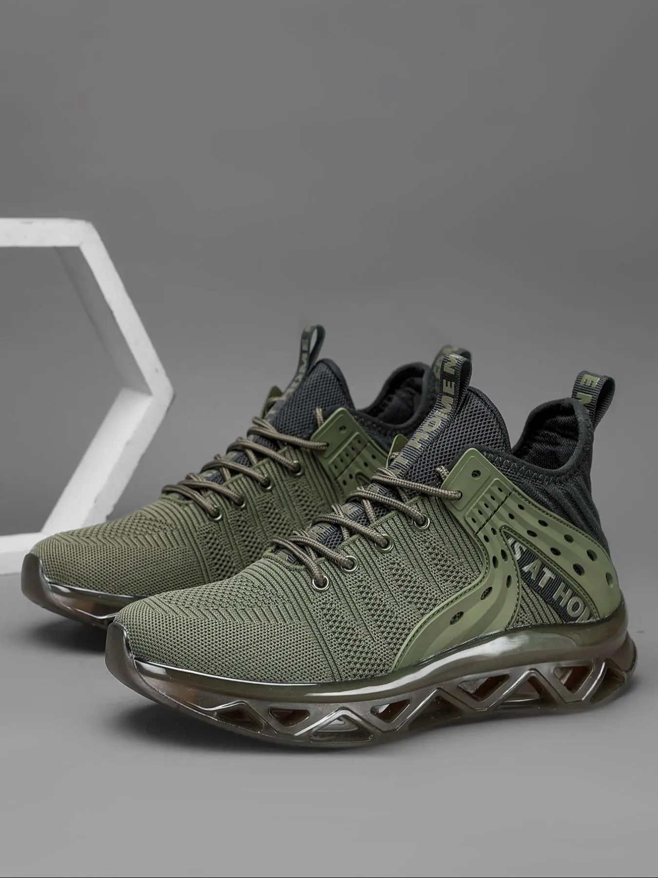 Men's Lace Up Mesh Sneakers, Casual Breathable Comfortable Sports Running Shoes, Athletic Running Shoes, Sporty Running Shoes, Male All-match Round Toe Shoes for Daily Wear, Closed, Running Athletic Footwear