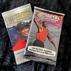 Two Packs of SkyBox Metal Universe Champions trading Cards