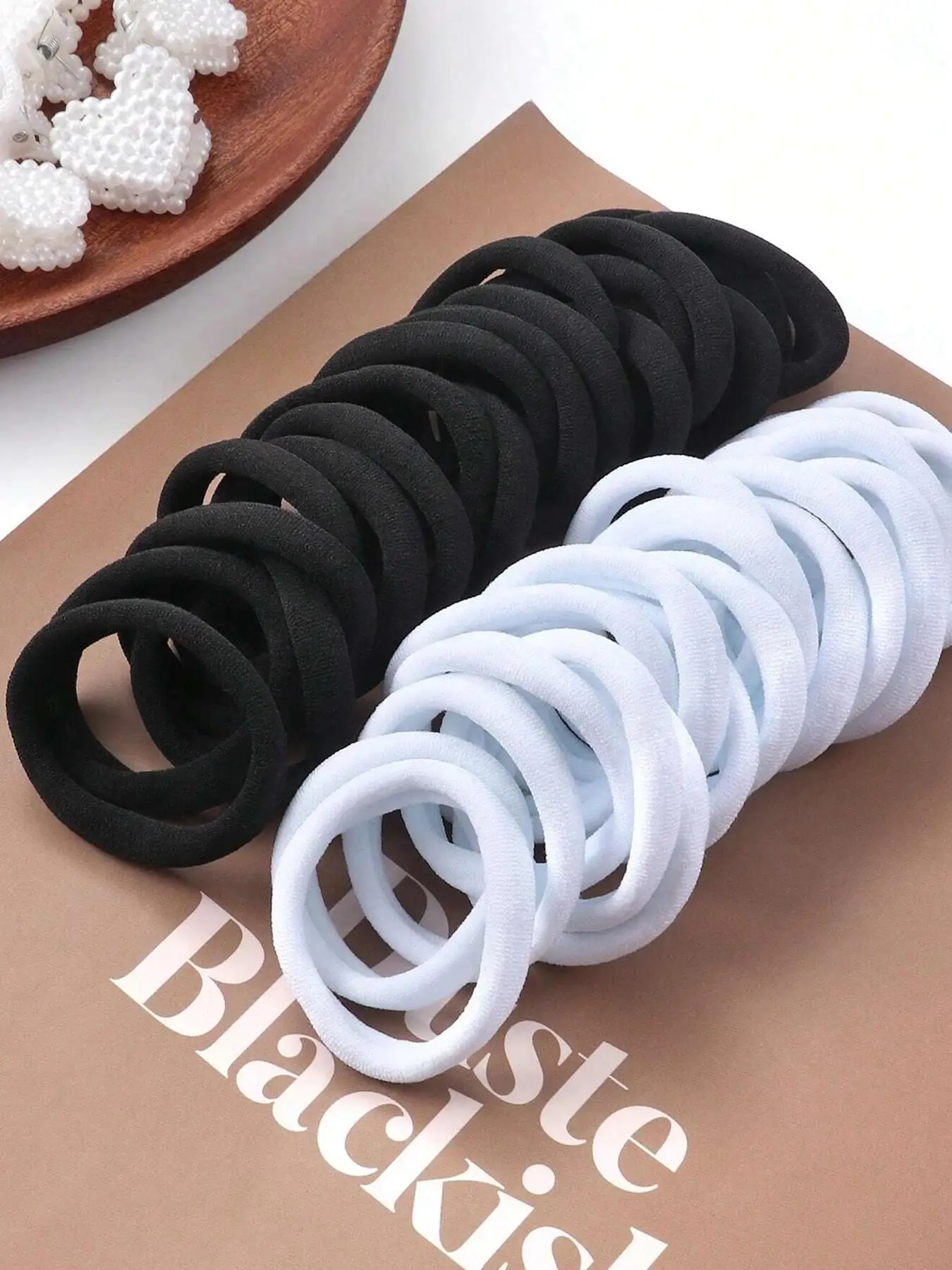 Solid Color High Stretch Hair Tie, Casual Simple Hair Accessories for Women & Girls, Minimalist Headwear Suitable for Thick Hair