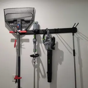 48” Garage Tool Organizer Wall Mount – Heavy-Duty Adjustable Hook System! Yard/Garage Storage for Shovels, Rakes, Brooms
