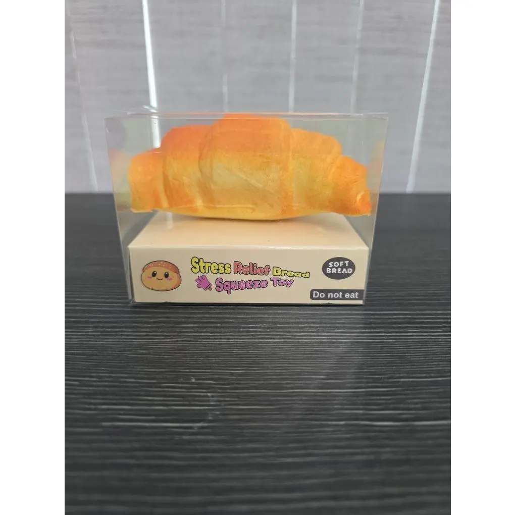 Squishy Croissant Stress Relief Bread Squeeze Toy Soft Bread Do Not Eat Fun Novelty Gift
